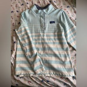 L.L. Bean Women’s Size Medium Blue and White Striped Sweatshirt